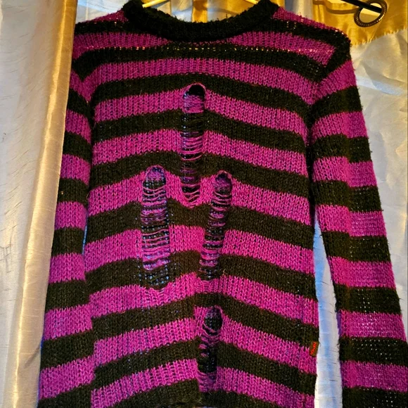 Womens Sweaters Tripp Nyc Striped Sweater Tripp NYC Classic Strap